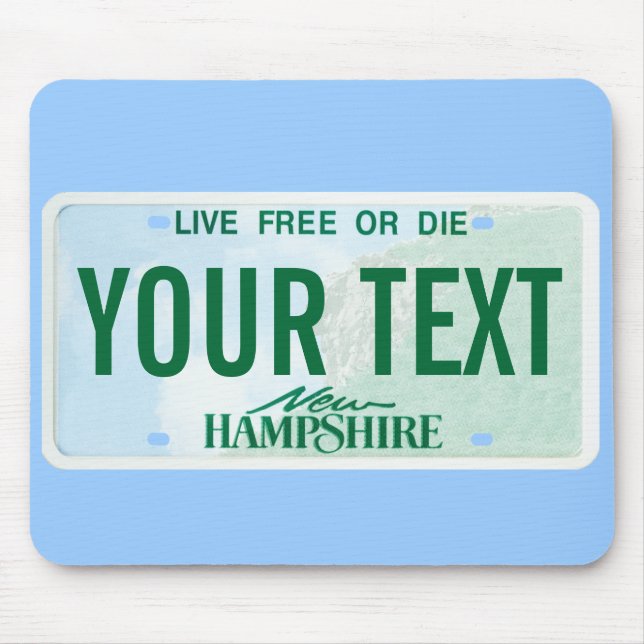 Den New Hampshire registreringsskyltmusen vadderar Musmatta (Framsidan)
