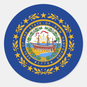 Den New Hampshire underbaren förseglar Runt Klistermärke