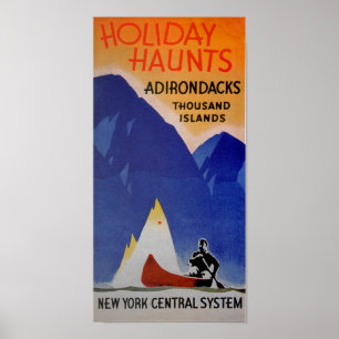 Den New York centraladirondacksen reser annonsen Poster