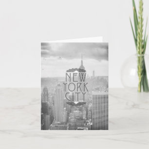 Den New York City art décoglansen reser Notecard Kort