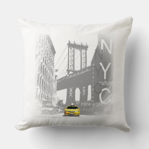 Den New York City Nyc gulttaxin Brooklyn Kudde