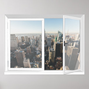 Den New York horisontstaden beskådar fejkar Poster