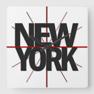 Den New York Timezoneväggen tar tid på Fyrkantig Klocka