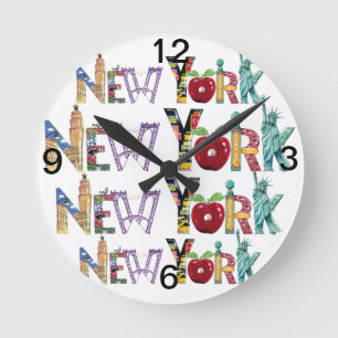 Den New York väggen tar tid på Rund Klocka
