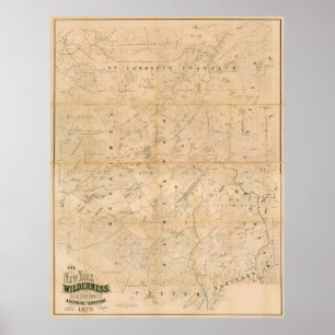 Den New York vildmarken. Översikt 1879 Poster