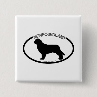 Den Newfoundland Silhouettesvarten knäppas Knapp