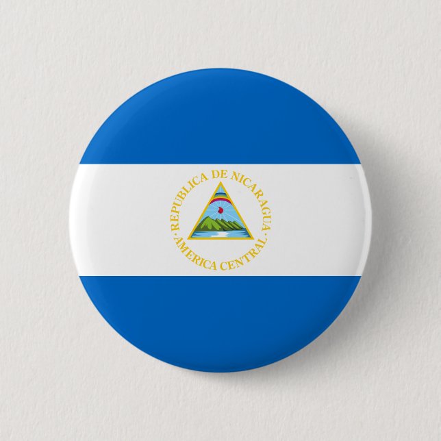Den Nicaragua flagga knäppas Knapp (Framsida)