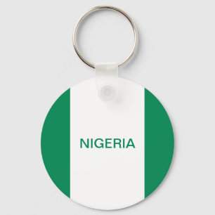 Den Nigeria flagga knäppas Keychain Nyckelring