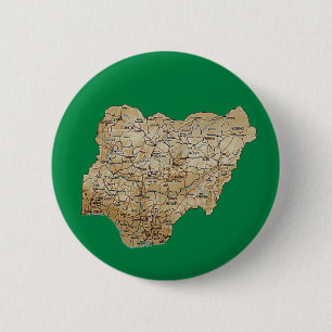 Den Nigeria kartan knäppas Knapp