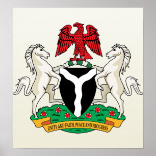 Den Nigeria vapenskölden specificerar Poster