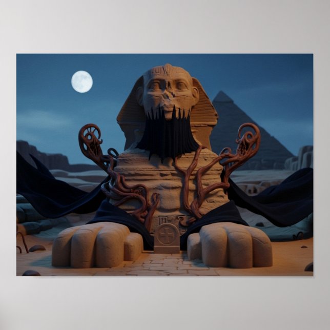Den nigmatiska sfinxen poster (Framsidan)