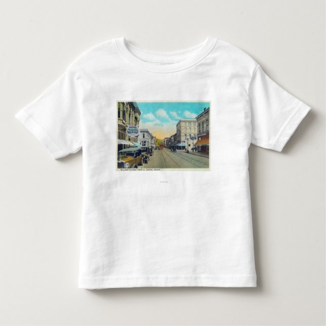 Den nionde gatan beskådar av den Willamette gatan T-shirt (Framsida)