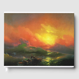 Den nionde vågen (Stormy Sea with Red Sunset) Gästböcker