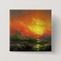 Den nionde vågen (Stormy Sea with Red Sunset)