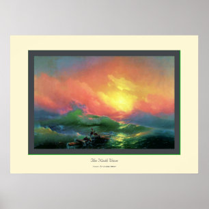 Den nionde Wave~en Ivan Aivazovsky Poster