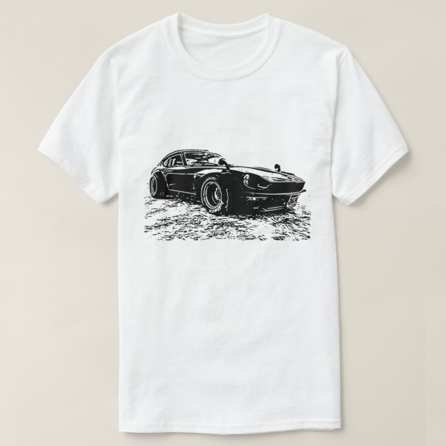 Den Nissan Datsun Fairlady klassikervektorn T Shirt (Design framsida)
