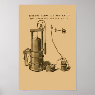 Den Nitros oxiden gasar det tand- apparaturtrycket Poster