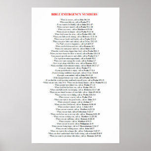 Den nöd- bibeln numrerar AFFISCHEN Poster