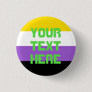 Den Nonbinary prideflagga knäppas Knapp