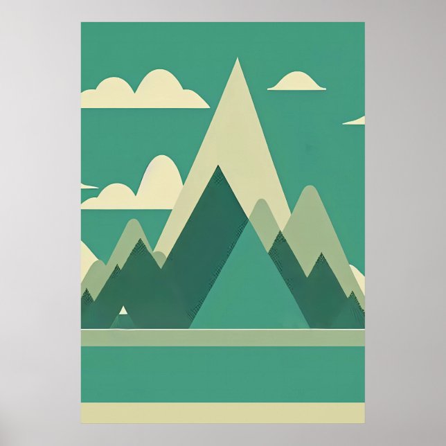 Den nordiska Abstrakten Wall Art Poster (Framsidan)