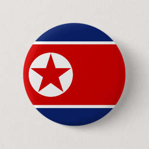 Den Nordkorea flagga knäppas Knapp