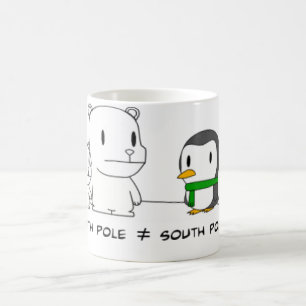 Den norr och södra Pole muggen Kaffemugg