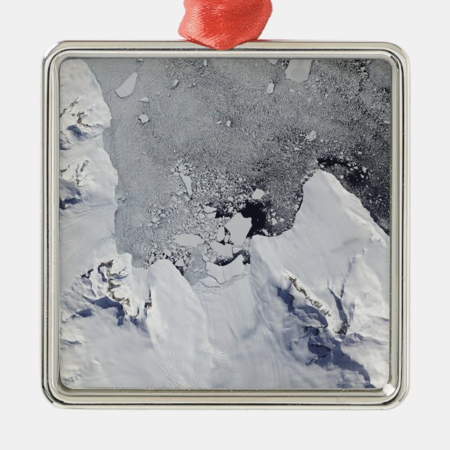 Den norra kanten av Alexander Island Julgransprydnad Metall (Framsidan)