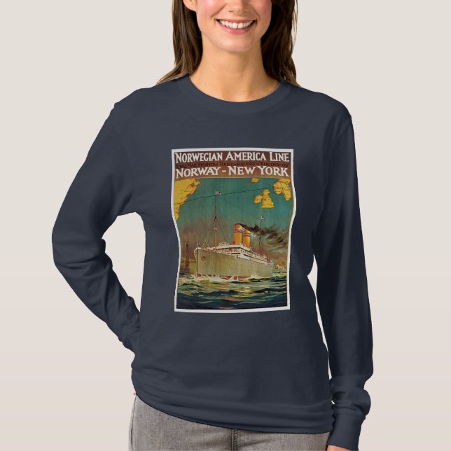 Den norska amerikanen fodrar t-shirt (Framsida)