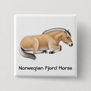 Den norska Fjordhästen klämmer fast Knapp