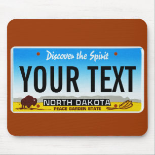 Den North Dakota registreringsskyltmusen vadderar Musmatta