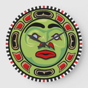 Den Northwest kustenindianen maskerar tar tid på Stor Klocka