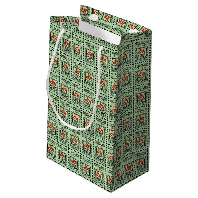 Den nostalgiska Grönten Frimärke (Baksidan Vinklad)
