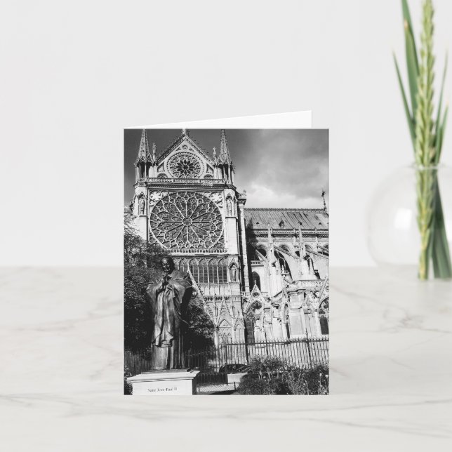 Den Notre Dame domkyrkan, tom Paris ~ noterar Kort (Framsida)