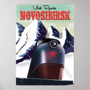 den novosibirsk lokomotivet reser affischen poster