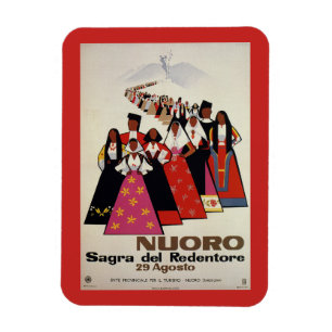 Den Nuoro Sardinia vintageitalienare reser Magnet