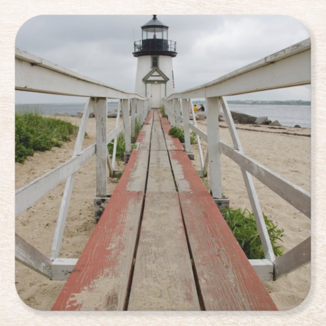 Den nuvarande fyren, den sista av många underlägg papper kvadrat (Framsidan)