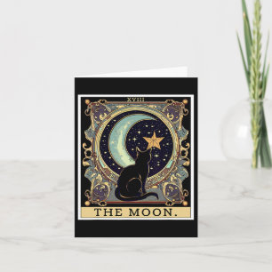 Den nuvarande Vintagen för Måne-Tarot Card, svart Kort