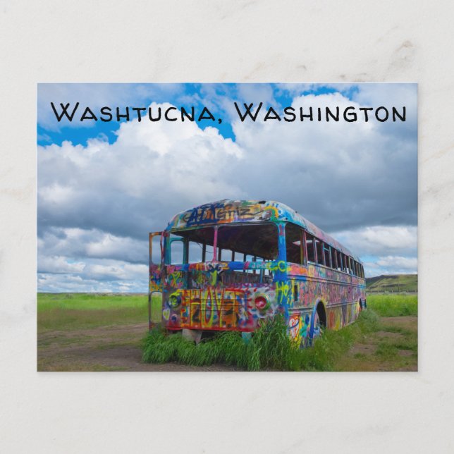 Den NW-bussen Washtucna Washington Vykort (Framsida)