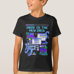 Den Nya 2016 Vaporwave Pixel Dator Estetik T Shirt