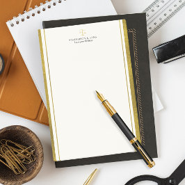 Den nya advokaten faux guld glitter rand elegant post-it block