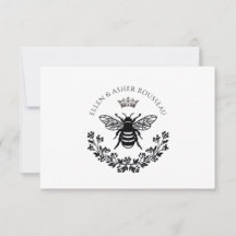 Den nya Blommigten Couple Bee Namn Bröllop Logotyp