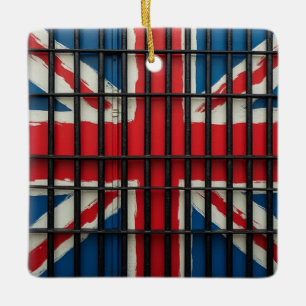 Den nya brittiska keramiska prydnaden julgransprydnad keramik