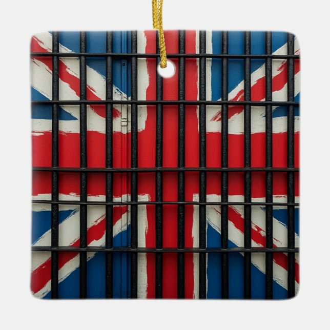 Den nya brittiska keramiska prydnaden julgransprydnad keramik (Framsida)