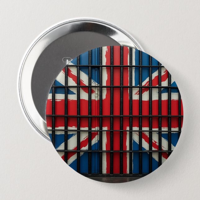 Den nya brittiska stora rundknappen knapp (Framsida & baksida)