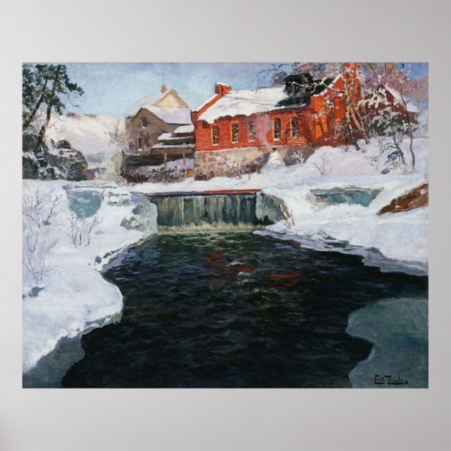 Den nya fabriken i Lillehammer, Thaulow, Frits Poster (Framsidan)