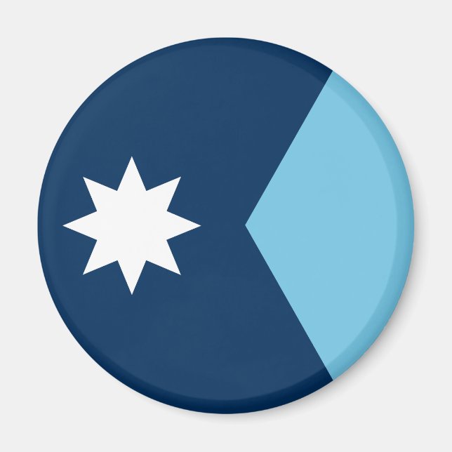 Den nya Flagga i Minnesota-staten Magnet (Framsidan)