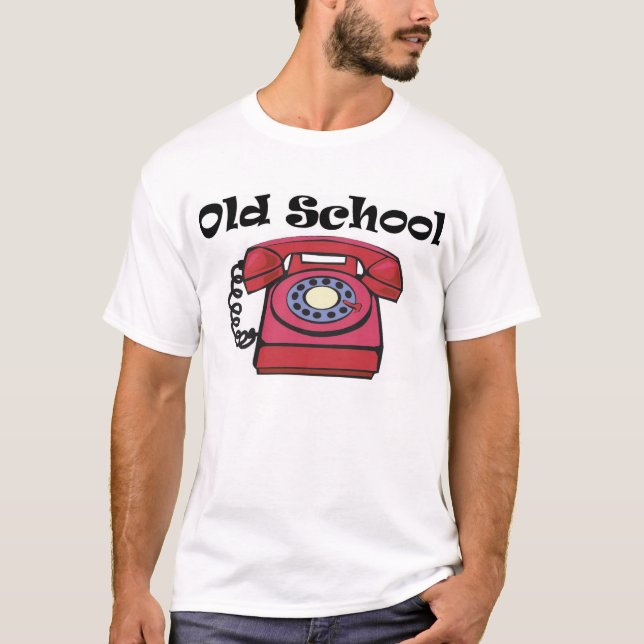 Den nya gammala skolan skolar telefonen t shirt (Framsida)