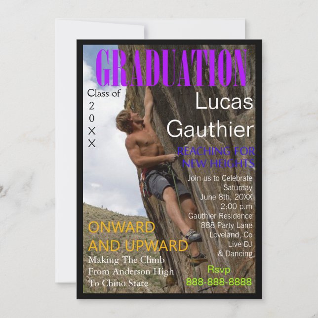 Den nya höjdstudententidskriften täcker inbjudan (Framsida)