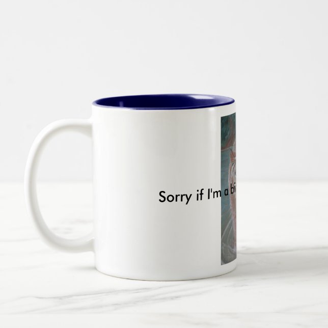 Den nya jobbmuggen - skratta med stil Två-Tonad mugg (Vänster)