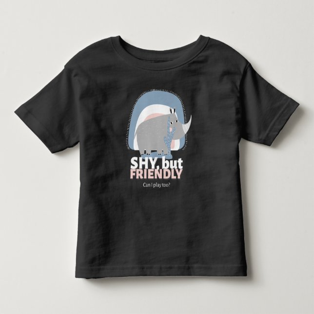 Den nya killen. Shy, men Friendly T Shirt (Framsida)